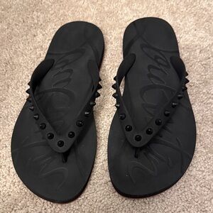 Christian Louboutin Black Spiked Sandals